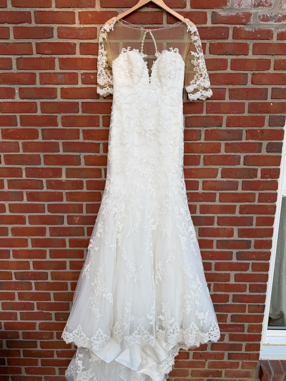 Jasmine Collection Ivory Lace Illusion Wedding Gown
